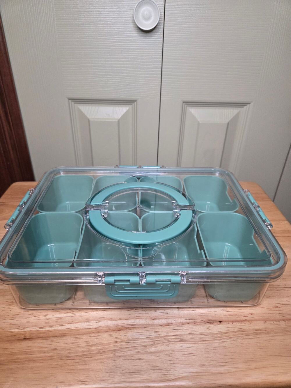 Cook With Color Portable Snackle Box 8 Compartment Organizer Travel Snack Tray